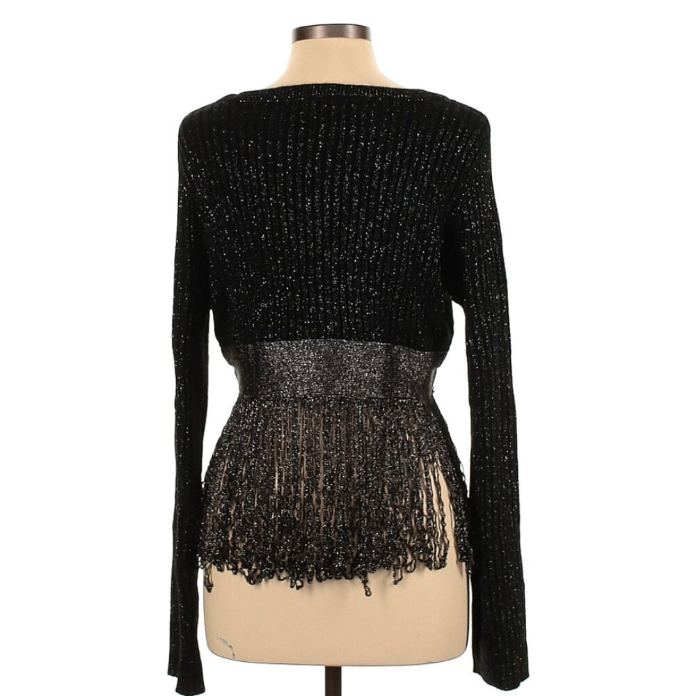 Glitter Metallic sweater with fringe Venus Vintage - Picture 2 of 2